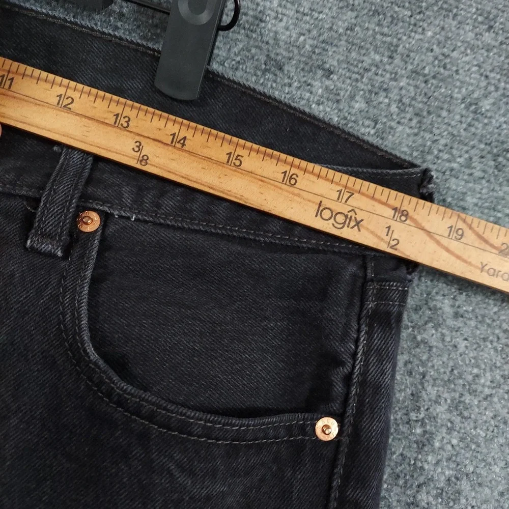 Levis 501 Jeans Mens Fits 36x31 Black Dark‎ Wash Regular Straight Button Fly